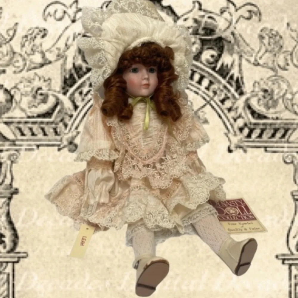 Vintage Doll Dynasty Doll Collection Leah Victorian Cottagecore Porcelain Bisque